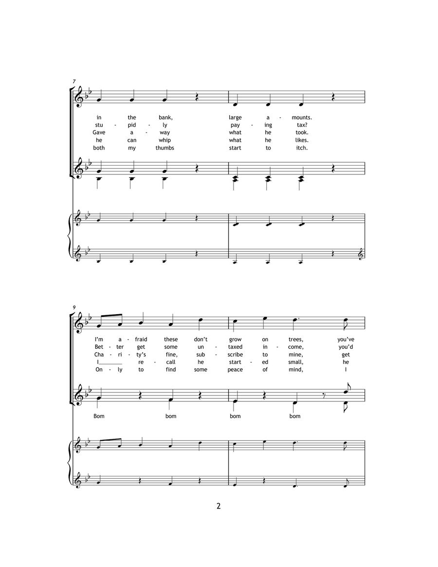 You've Got To Pick A Pocket Or Two (from Oliver!) SSA scores gallery preview page 2