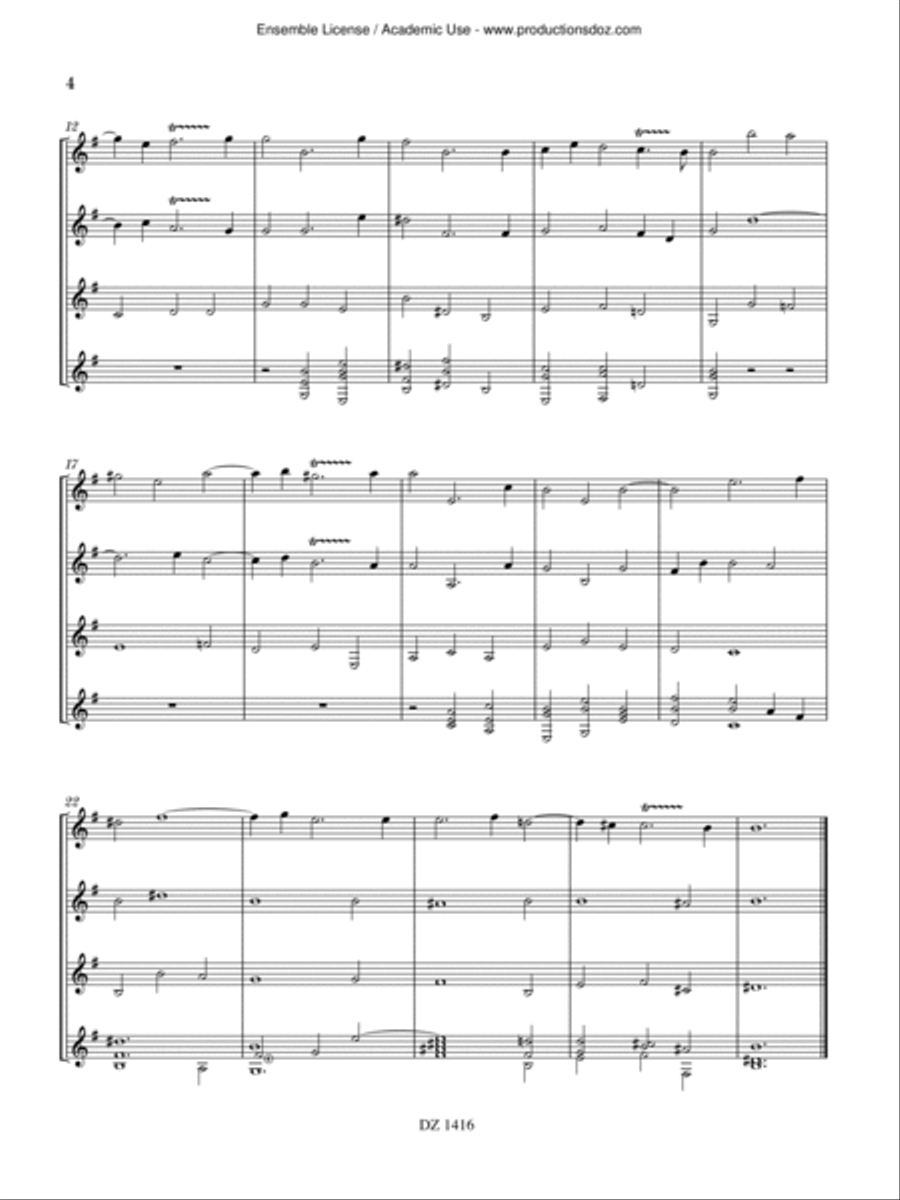 Concerto grosso, opus 6, no. 3 Guitar Ensemble scores gallery preview page 4
