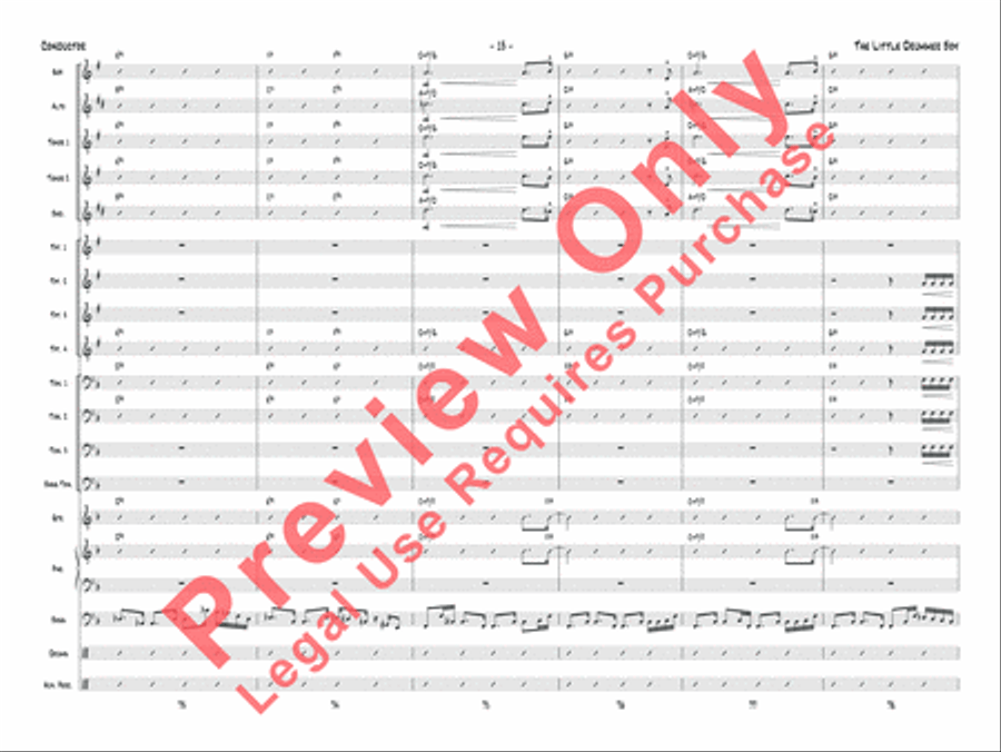 The Little Drummer Boy Jazz Ensemble scores gallery preview page 14