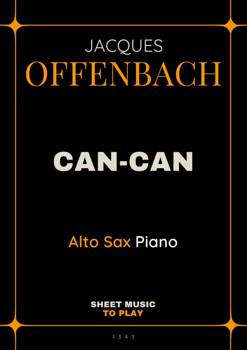 Offenbach - Can-Can - Alto Sax and Piano (Full Score and Parts) image number null