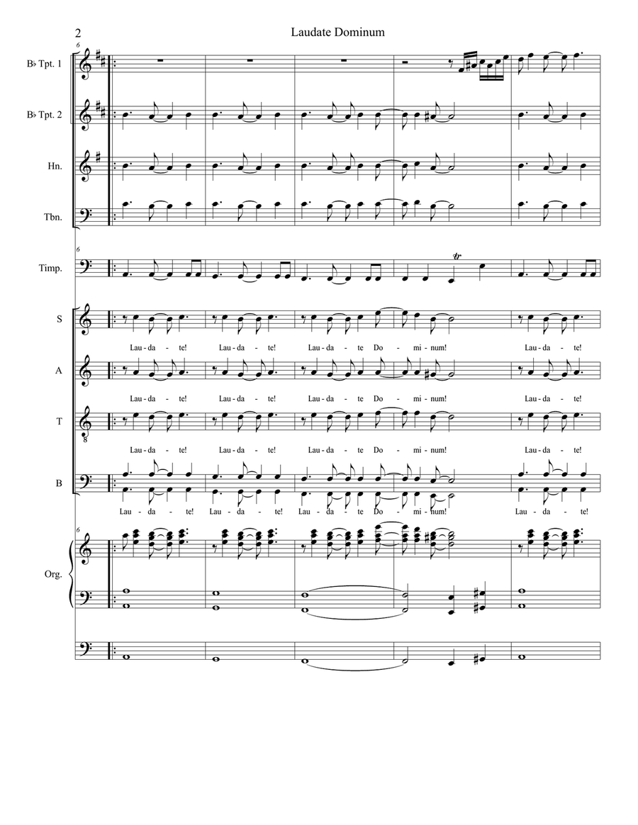 Laudate Dominum 4-Part scores gallery preview page 3