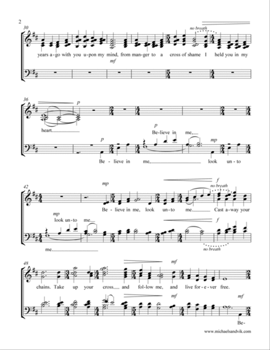 Prayer And Answer 4-Part scores gallery preview page 2