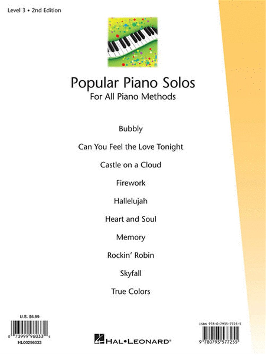 Popular Piano Solos – Level 3, 2nd Edition Piano Method scores gallery preview page 3