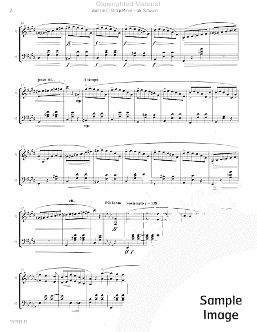 Waltz in C-Sharp Minor Waltz in C-Sharp Minor Marimba scores gallery preview page 5