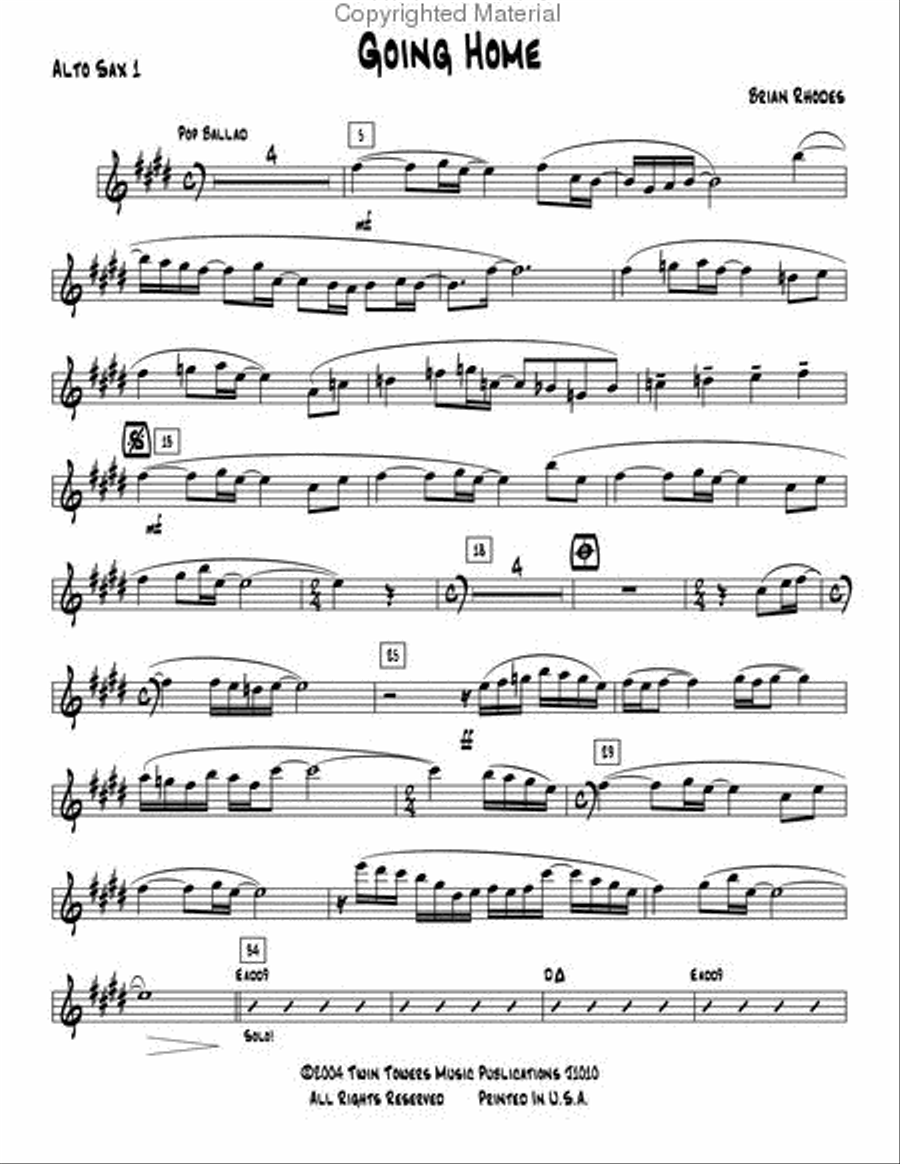 Going Home Jazz Ensemble scores gallery preview page 12