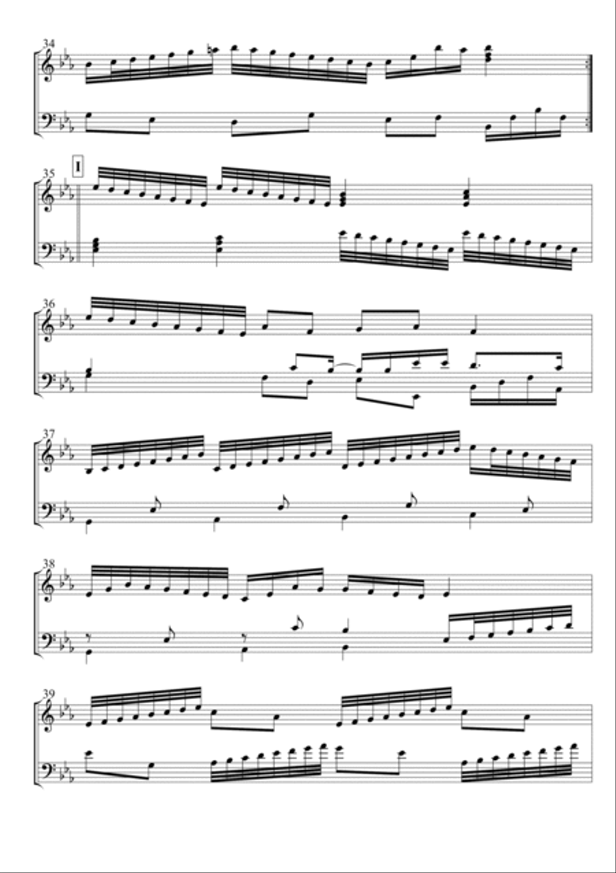 The Harmonious Blacksmith for 2 Marimbas Percussion Ensemble scores gallery preview page 6