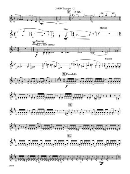 Superman Returns, Concert Selections from: 3rd B-flat Trumpet