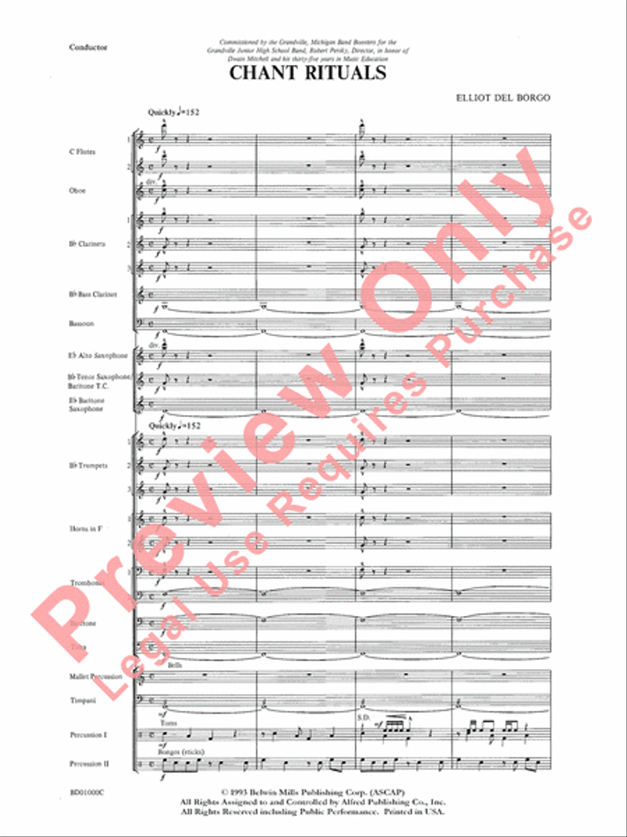 Chant Rituals Chant Rituals Concert Band scores gallery preview page 4