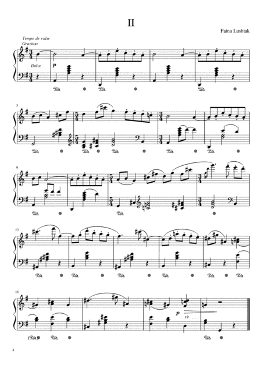 5 Preludes - Faina Lushtak Piano Solo scores gallery preview page 4