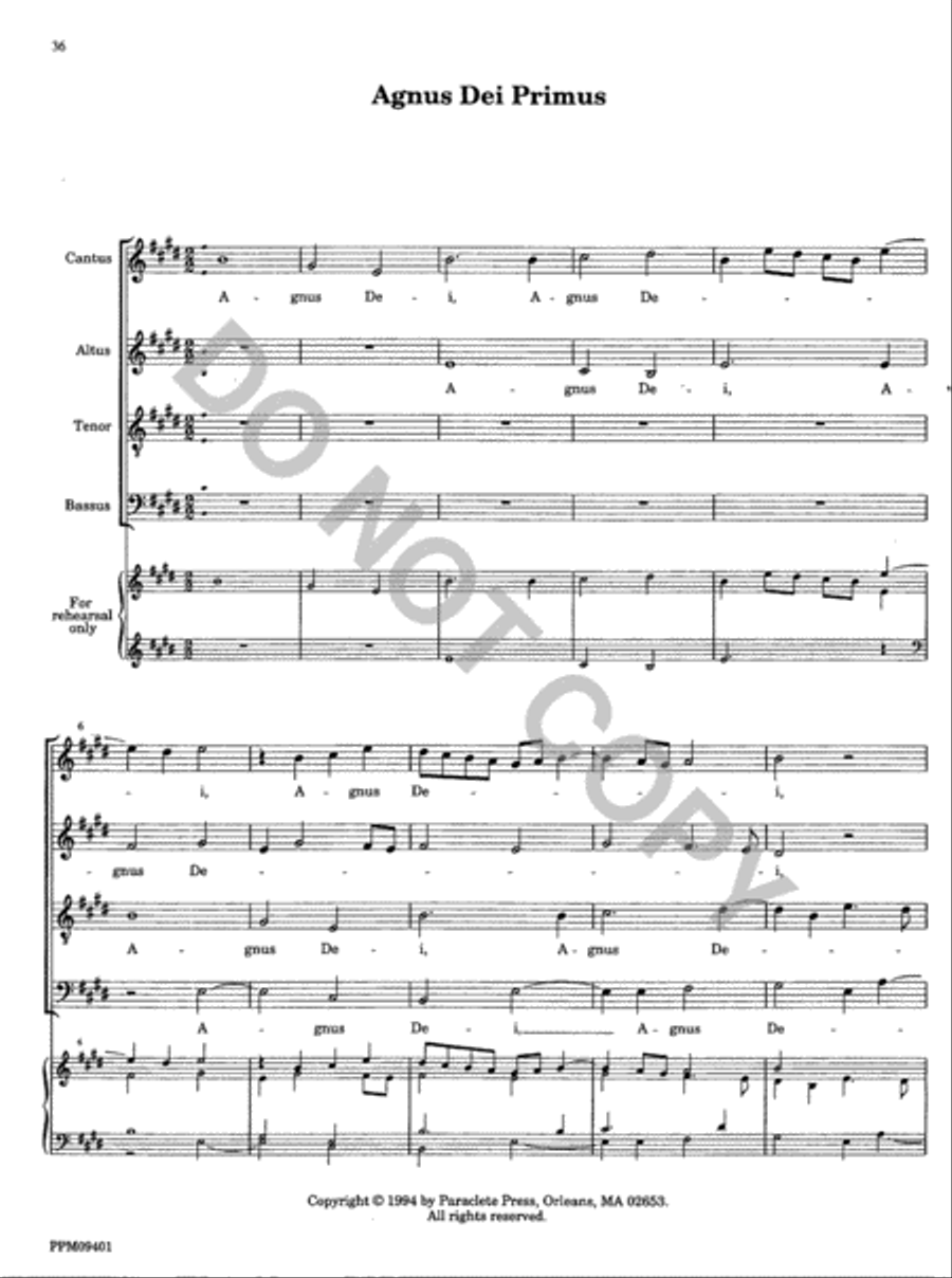 Missa Descendit Angelus Domini 4-Part scores gallery preview page 37