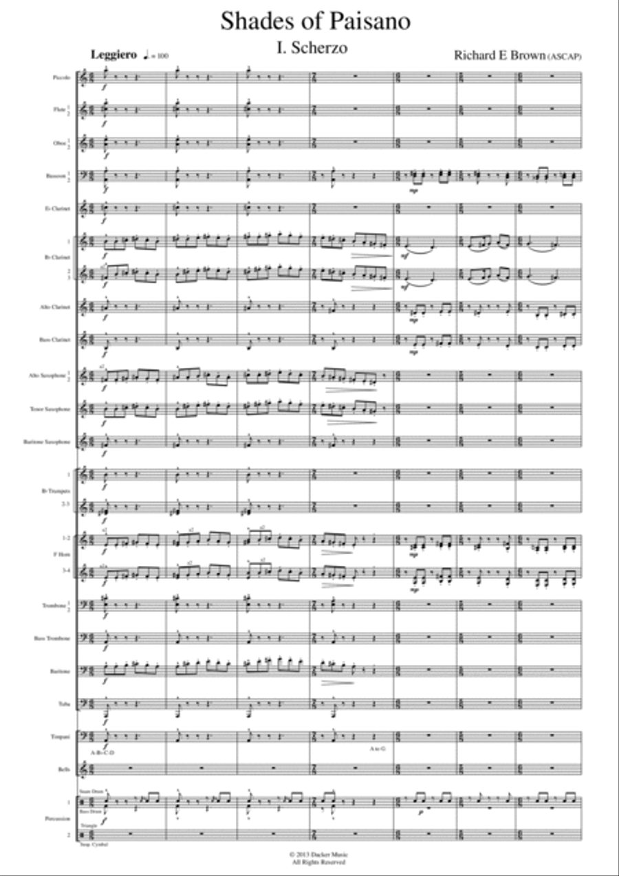 Shades of Paisano Concert Band scores gallery preview page 4