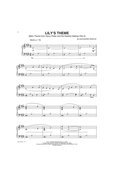 Harry Potter and the Deathly Hallows, Part 2 by Alexandre Desplat Piano Solo - Sheet Music