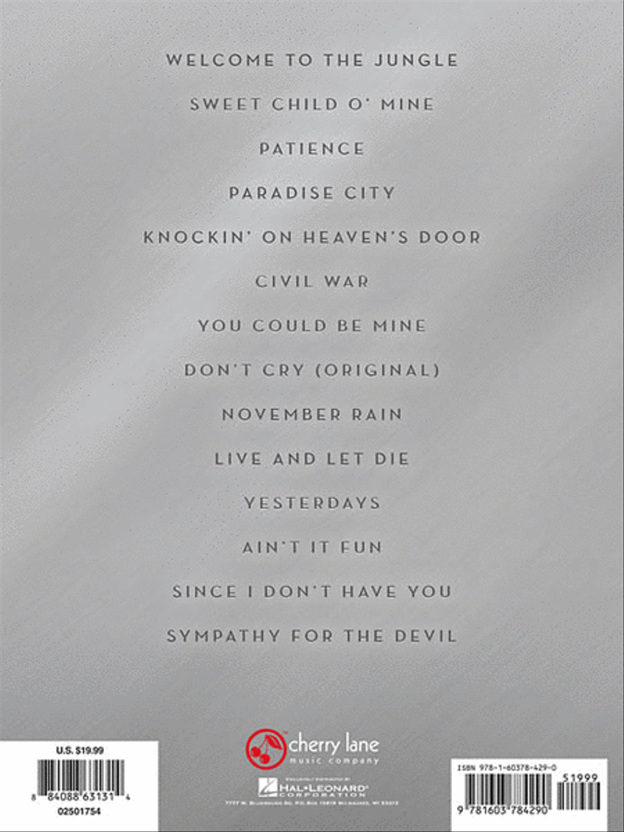 Guns N' Roses - Greatest Hits Piano, Vocal, Guitar scores gallery preview page 2