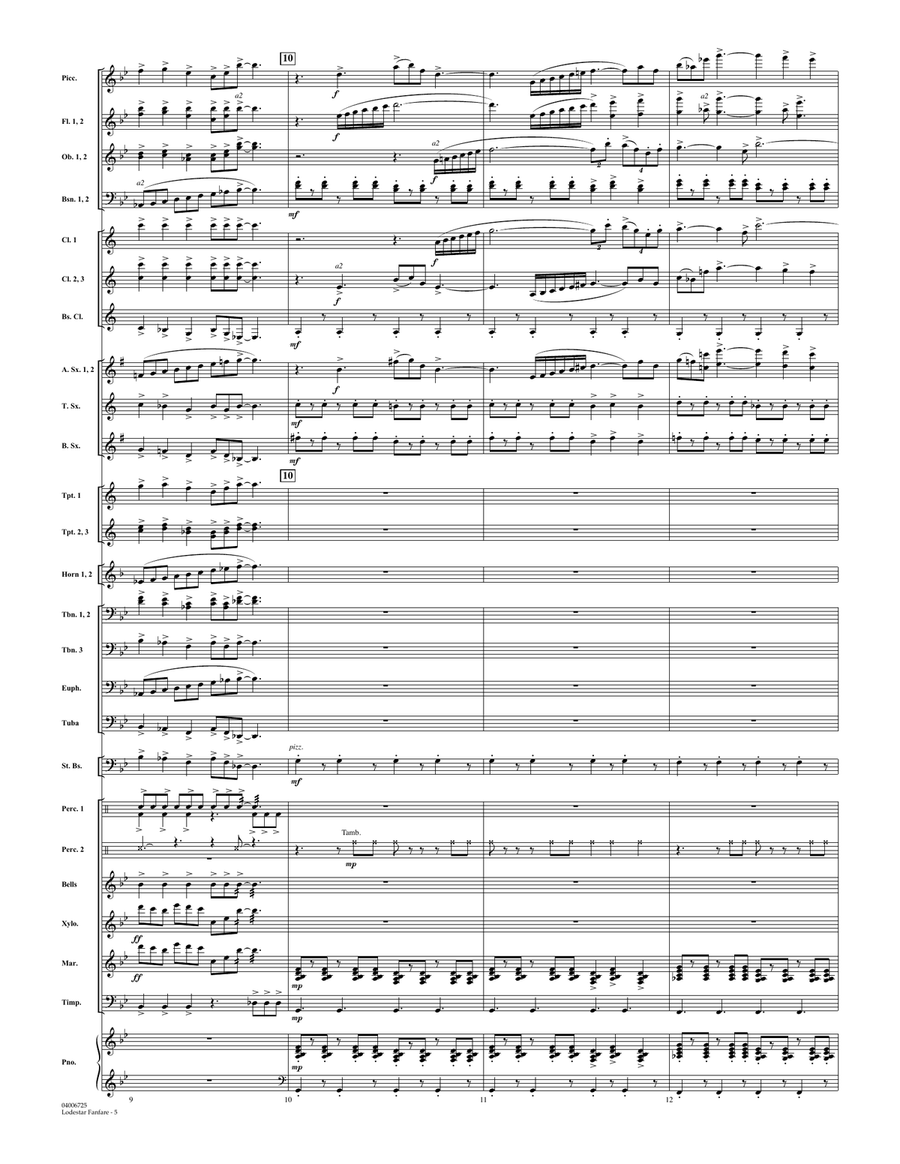 Lodestar Fanfare - Conductor Score (Full Score) Lodestar Fanfare - Conductor Score (Full Score) Concert Band scores gallery preview page 5