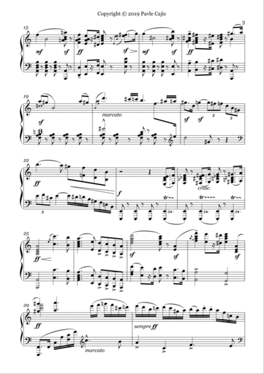 Mahler 6th Symphony: piano solo transcription (1st mvt.) Piano Solo scores gallery preview page 3