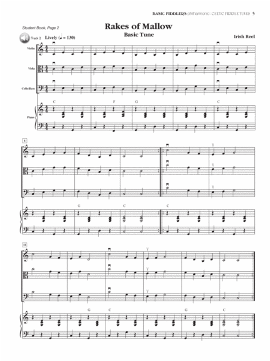 Basic Fiddlers Philharmonic Celtic Fiddle Tunes String Orchestra scores gallery preview page 3