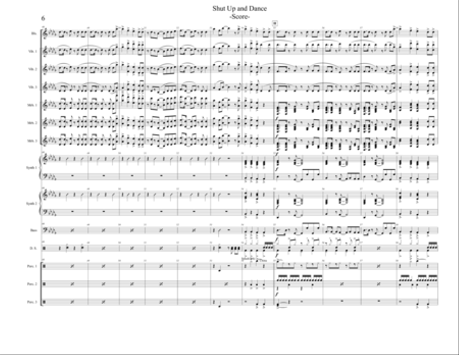 Shut Up And Dance Percussion Ensemble scores gallery preview page 6