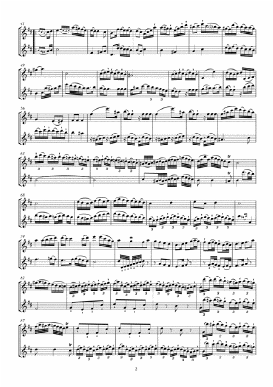 Six Devienne Flute Duets Op. 2 Flute Duet scores gallery preview page 2