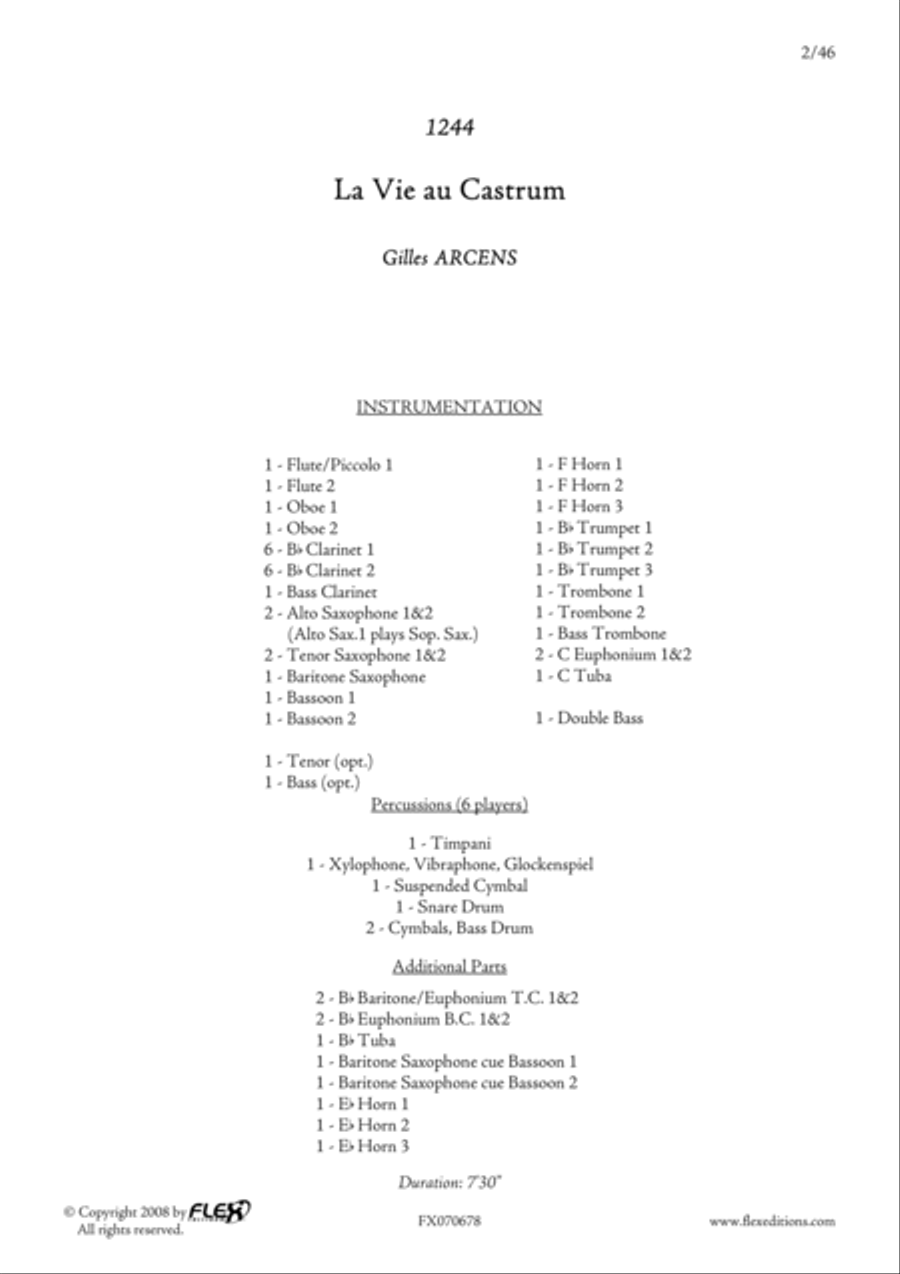 1244 - 5 - La Vie au Castrum Men's Choir scores gallery preview page 2