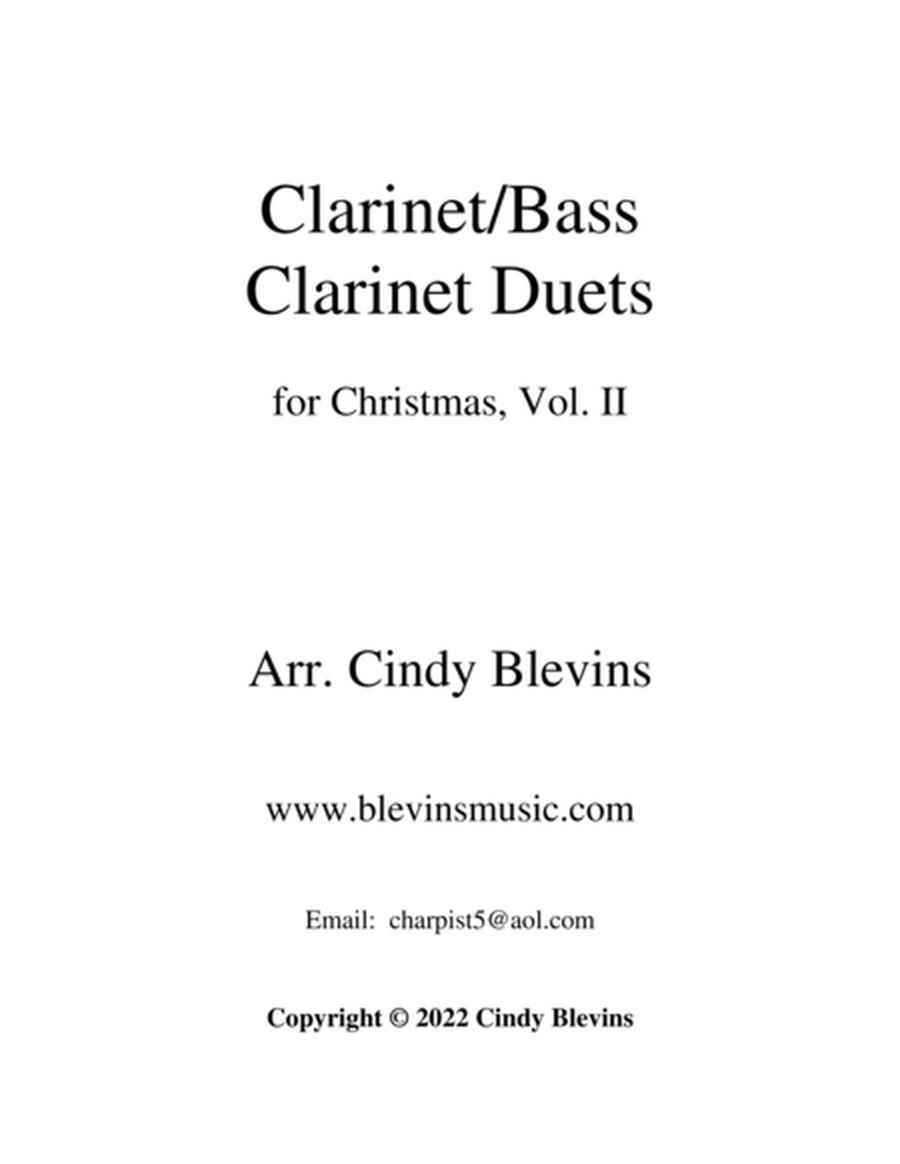 Clarinet and Bass Clarinet Duets for Christmas, Vol. II image number null