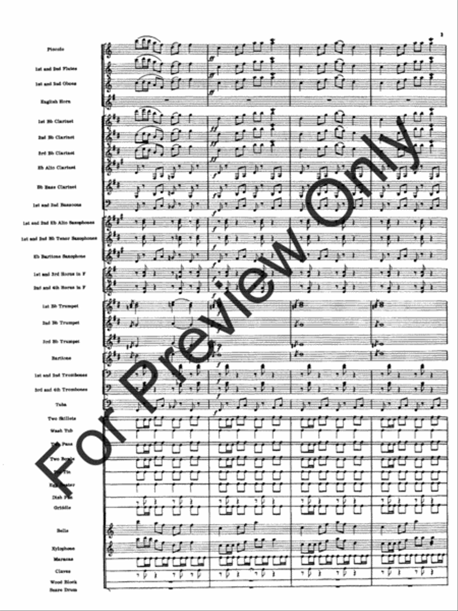 Variations On A Kitchen Sink Concert Band scores gallery preview page 6