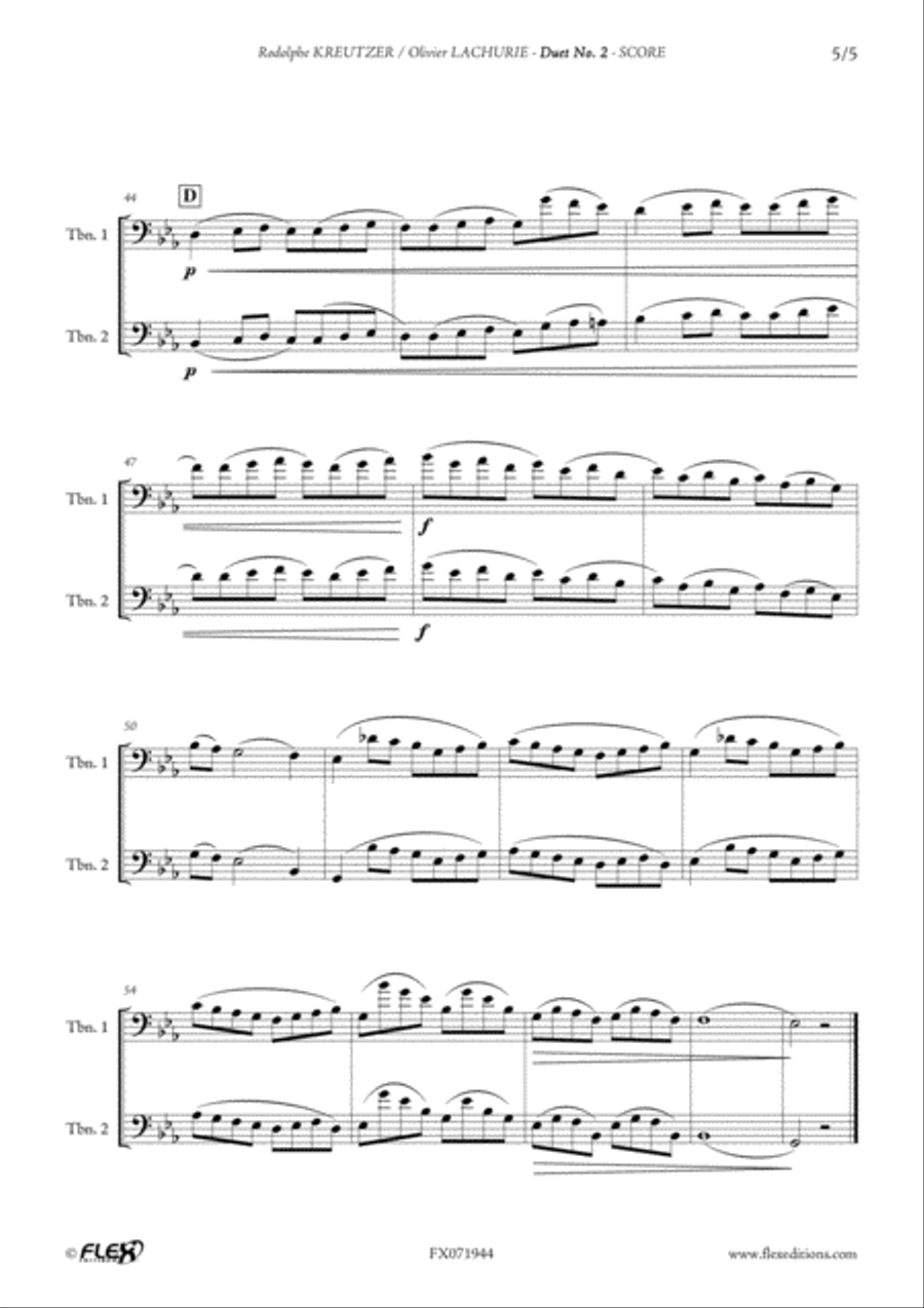 Duet No. 2 Trombone Duet scores gallery preview page 5