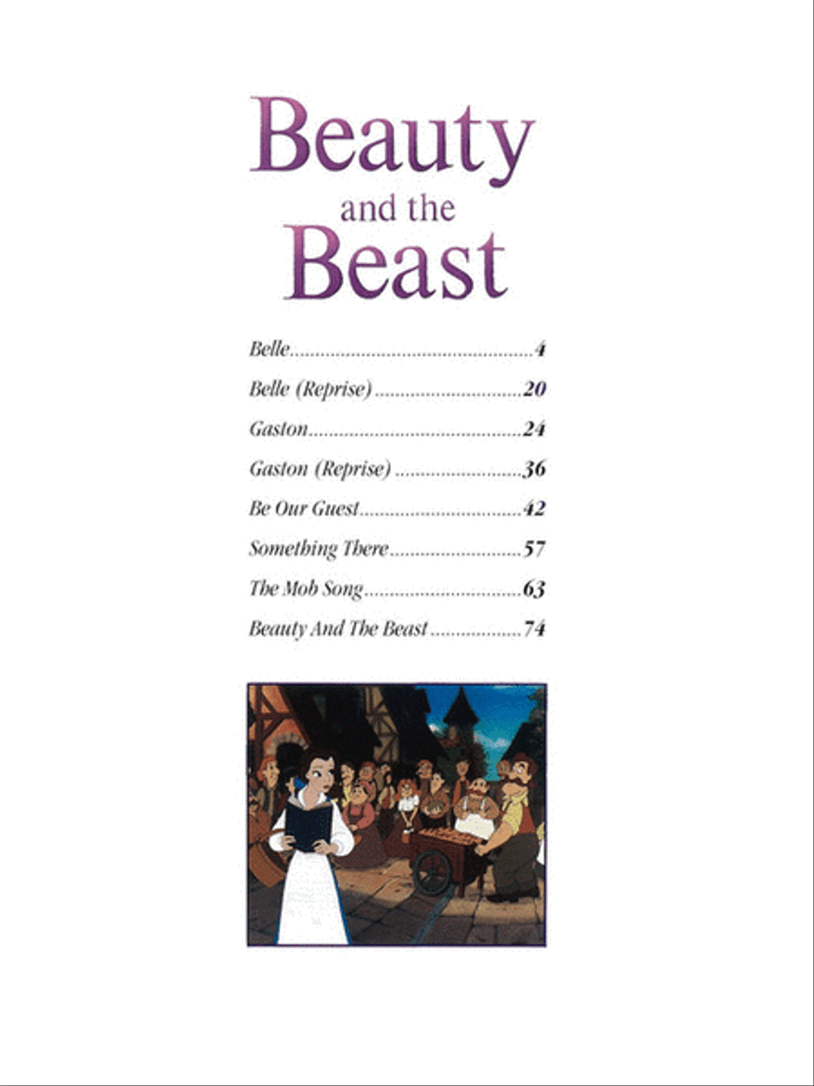 Beauty and the Beast Piano, Vocal, Guitar scores gallery preview page 2