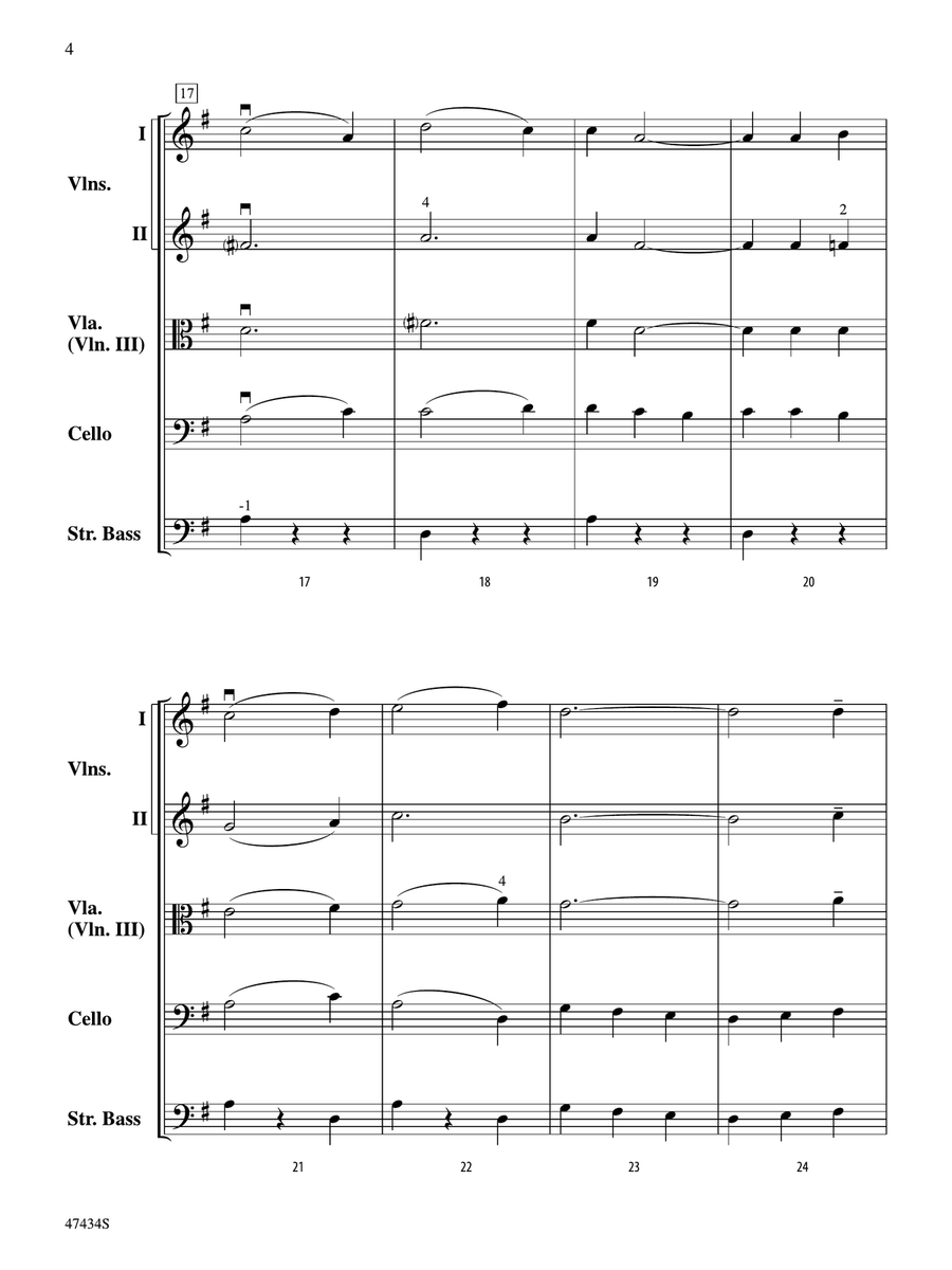 Venetian Boat Song: Score String Orchestra - Digital Sheet Music page 4