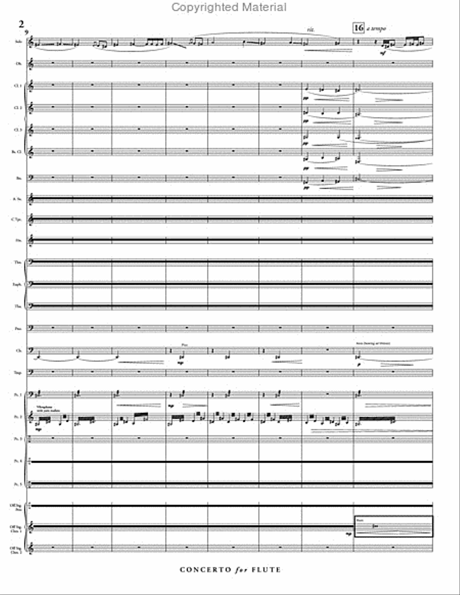 Concerto for Flute & Wind Ensemble Concert Band scores gallery preview page 3