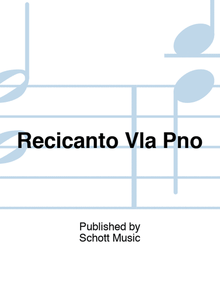 Holliger - Recicanto For Viola/Piano