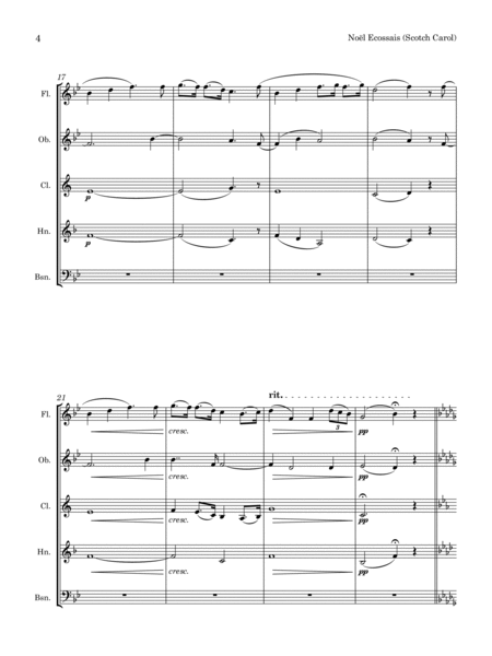 Noël Ecossais (Scotch Carol) [arr.Clarinet Ensemble] - Sheet Music  Marketplace