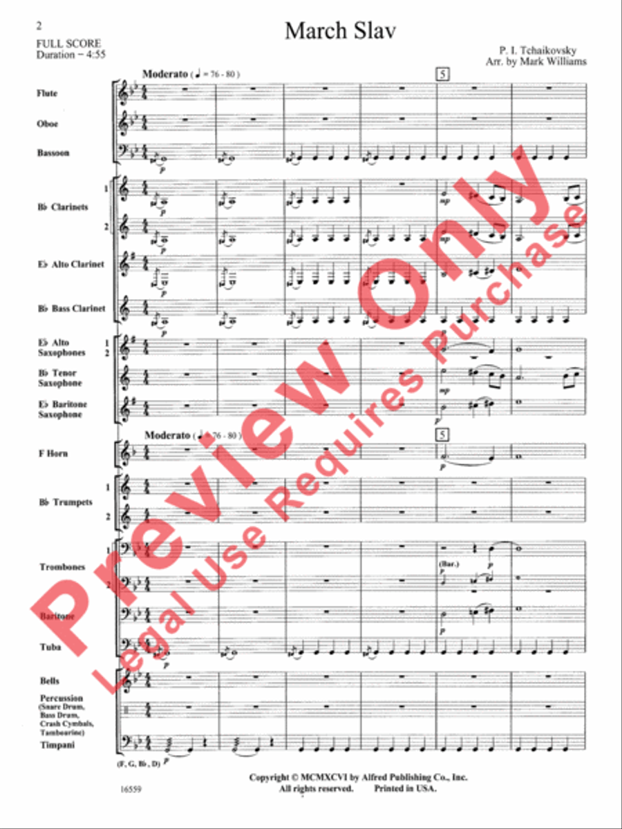 March Slav Concert Band scores gallery preview page 3