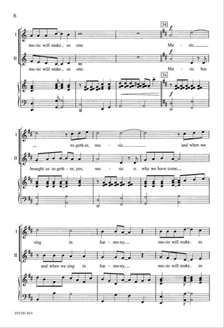 Music Has Brought Us Together 2-Part scores gallery preview page 5