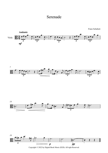 Serenade - Franz Schubert (Viola)