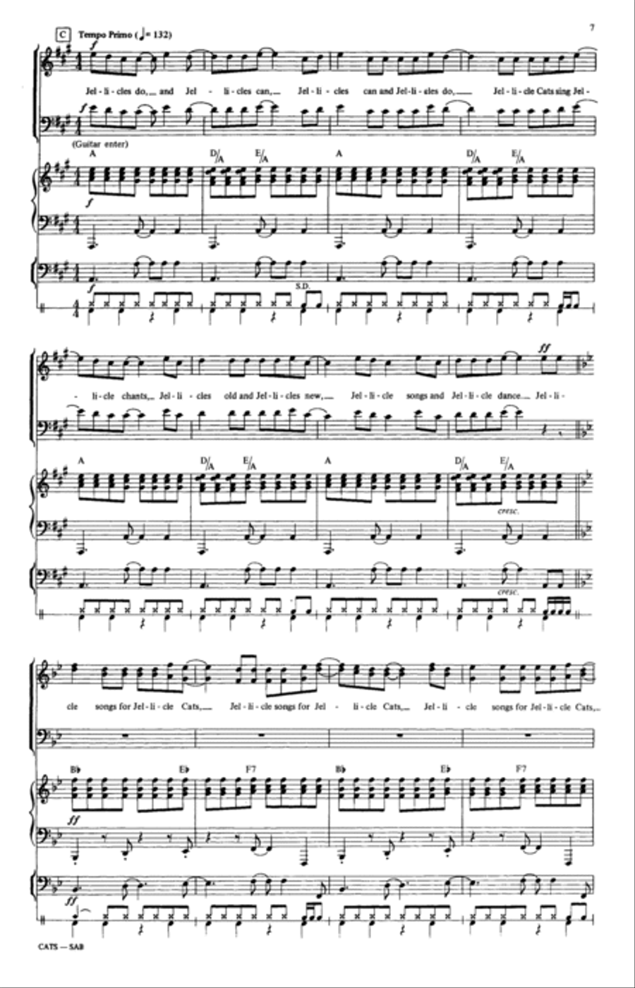 Cats (Medley) (arr. Ed Lojeski) 3-Part scores gallery preview page 6