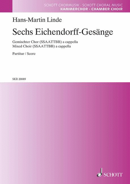 Sechs Eichendorff-gesange Mixed Choir Choral Score German