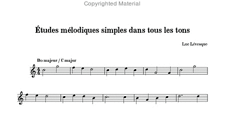 Études mélodiques simples dans tous les tons