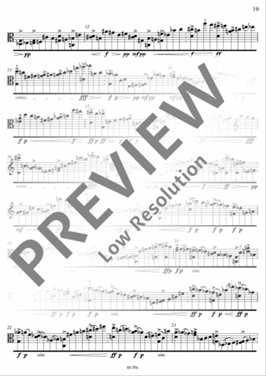 Sonata Viola Solo scores gallery preview page 18