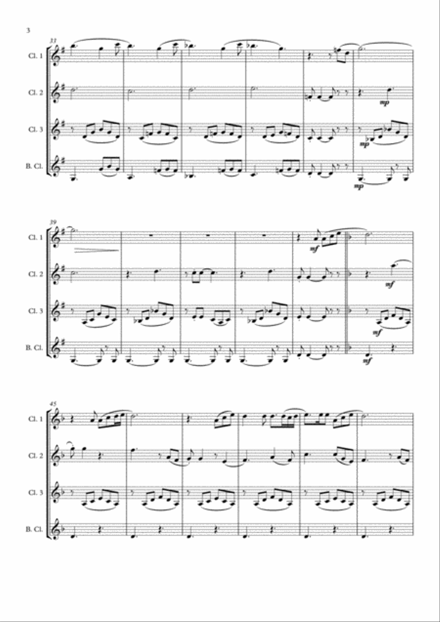 We Are The Champions Woodwind Quartet scores gallery preview page 4