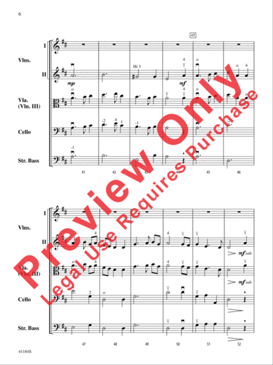 Winter Holiday Medley String Orchestra scores gallery preview page 7