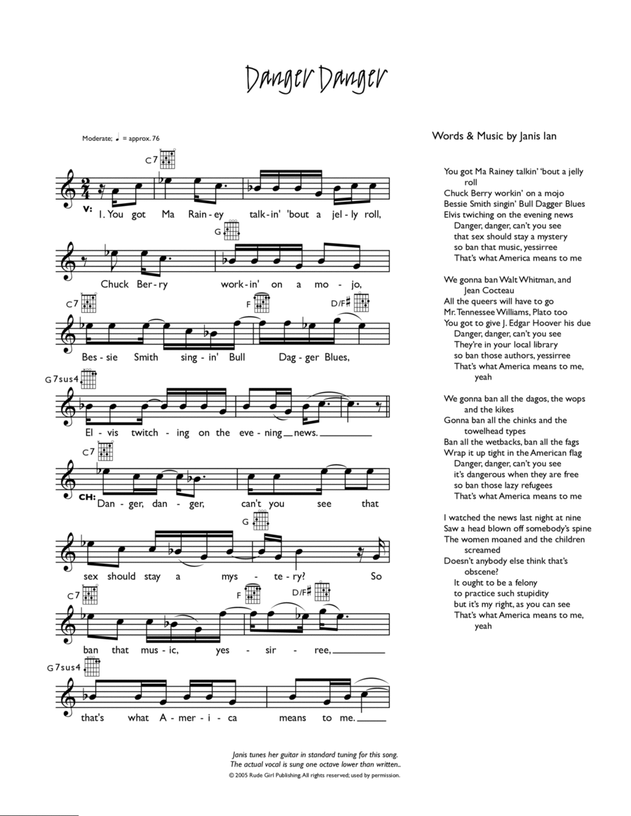 Danger Danger Guitar scores gallery preview page 1