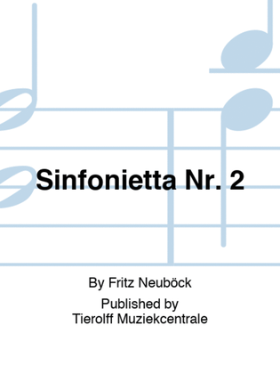 Book cover for Sinfonietta Nr. 2