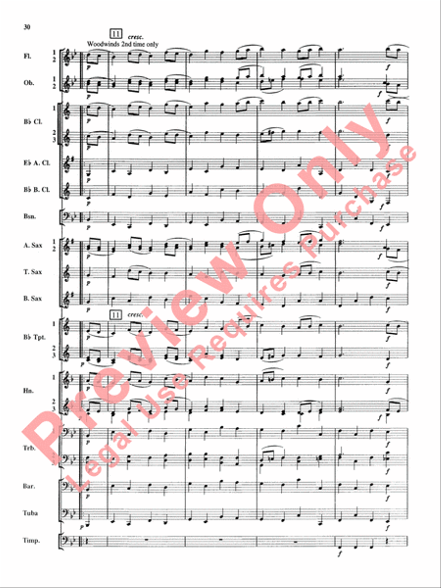 Royal Fireworks Music Concert Band scores gallery preview page 31