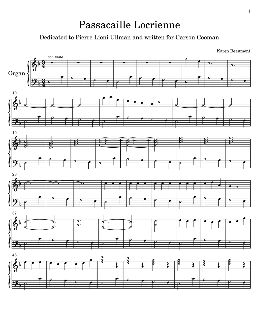 Passacaille Locrienne (manuals only) Organ Solo scores gallery preview page 2