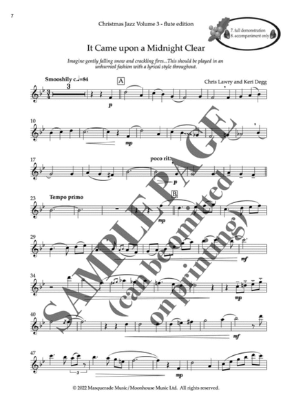 Christmas Jazz Volume 3 for flute & piano. Chris Lawry & Keri Degg image number null