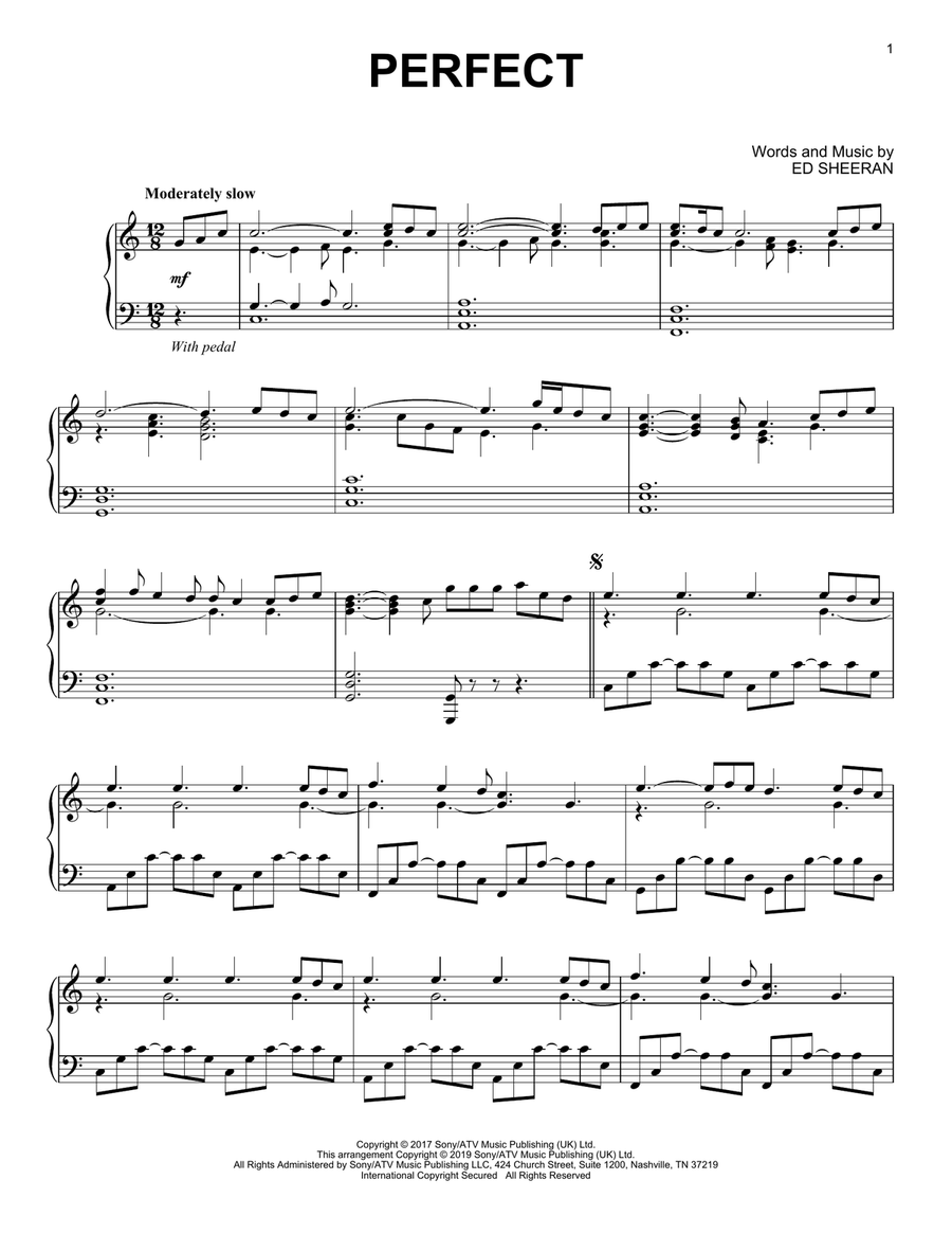 Perfect Piano Solo scores gallery preview page 1