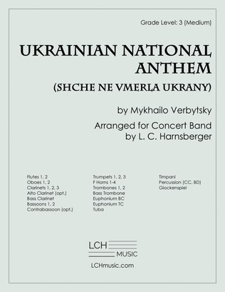 Ukrainian National Anthem for Concert Band arr. Harnsberger
