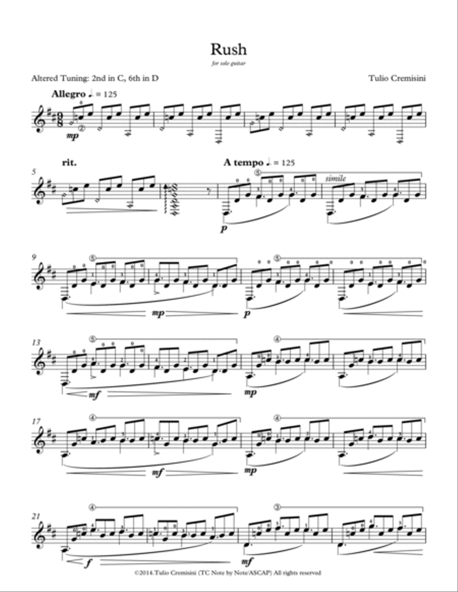 Rush Guitar Solo scores gallery preview page 2