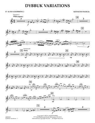 Dybbuk Variations - Eb Alto Saxophone 2