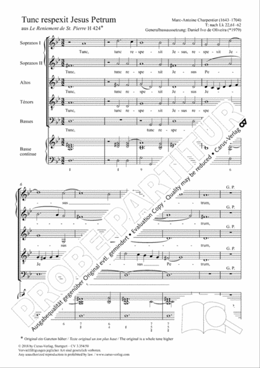Tunc respexit Jesus Petrum SSATB scores gallery preview page 2